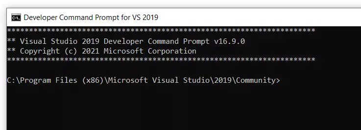 Developer Command Prompt for VS 2019